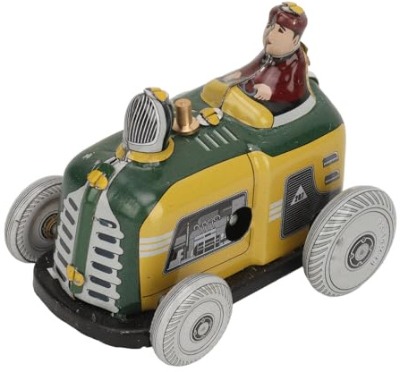 Masyrt Voiture à remonter - Jouet de voiture vintage à remonter - En fer - Mouvement rétro - Figurine - Accessoire de photographie - Décoration pour la collection - Noël, anniversaire, fête