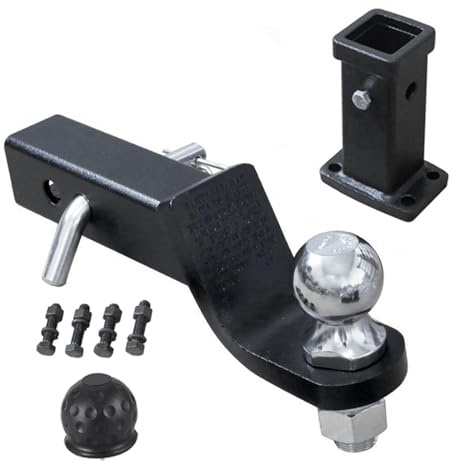 Enganche Remolque,Brazo de Remolque Soldado con rótula de 50 mm,Adaptador de Enganche de Remolque,para Todos Los Modelos De Vehículos(Capacidad de Carga máxima: 3500 kg)