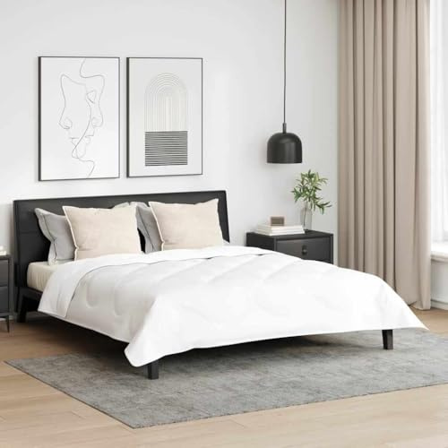Kudde 2 stycken vit 70 x 52 x 20 cm bomull polyester fyllning, sovkuddar för sido-, rygg- och magsovare, andas, tvättbar, ergonomiskt nackstöd