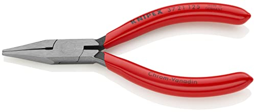 KNIPEX Greifzange für Feinmechanik mit Kunststoff überzogen schwarz atramentiert 125 mm, 37 21 125