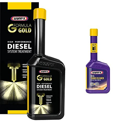 Wynn's Formula Gold High Performance Diesel System Treatment 500ml and Diesel Turbo Cleaner Clears Blocked Turbochargers & Reduces Soot Emissions
