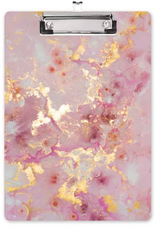 Hongri Klemmbrett aus Holz, modisches Design, Klemmbrett für Klassenzimmer, Studenten, Lehrer, Frauen, Kinder, niedliches individuelles Muster, Standard-Buchstabengröße 22,9 x 31,8 cm mit niedrigem