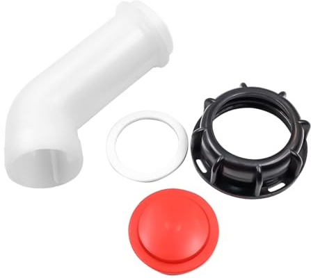 Tiardey 2 Pack Outlet Tap, IBC Adapter S60 x 6 Coarse Thread IBC Outlet Nozzle IBC Tank Accessories Drain Cover Nozzle Valve Cap Valve Inner Thread for IBC Tote Tank