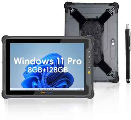 ONERugged Rugged Tablet M10J, 10,1 Zoll Windows 11 Pro Robustes Tablet, 8GB+128GB, Intel N5100, IP65 Wasserdicht, 5000mAh, 4G LTE GPS Industrieller Outdoor-PC Für Bauarbeiten