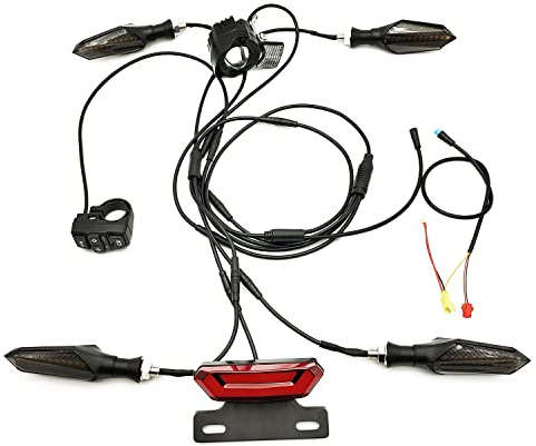 DIioee Versione Personalizzata DIY Bici Elettrica 24V/36V/48V Anteriore Posteriore Indicatore di Direzione Luce Freno Kit di Conversione Ebike,B
