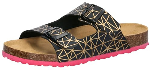 Lico Mules Bioline Platino pour Femme, Noir/Or, 38 EU