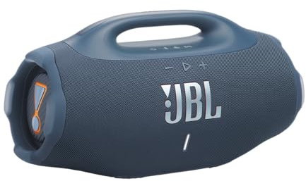 JBL Boombox 4, Portable Bluetooth Speaker, JBL Pro Sound with AI Sound Boost, IP68 Waterproof/Dustproof, Up to 34H Playtime, Auracast Multi-Speaker Connection, Two Bass Boost Settings, Blue