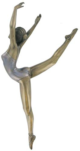 Dekofigur / Skulptur, Ballerina, Art-Déco-Stil, bronzefarben