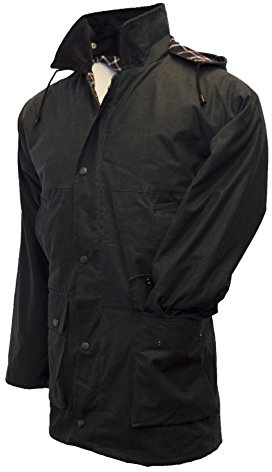 Walker & Hawkes - Veste cirée pour Homme - sans Rembourrage - Chasse/Campagne - Bleu Marine - XXX-Large