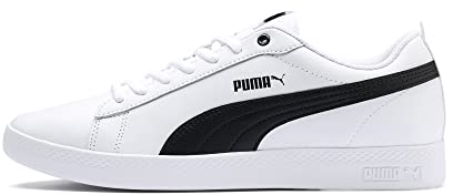PUMA Damen Puma Smash Wns V2 L Sneaker, Puma White Puma Black, 40 EU