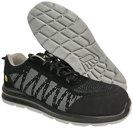 BEE WORK BY TOMÁS BODERO Zapatos de Seguridad Hombre Mujer Homologado. Suela Antiestática y Puntera Fibra Vidrio. Calzado Seguridad Deportivo Indra S3 BEEWORK Unisex (Gris, Numeric_39)