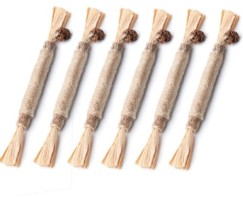 Potaroma Katzenminze Sticks, 6 Stück natürliche Katzen Kauhölzer Silvervine Sticks Katzenspielzeug, Kätzchen-Kauspielzeug für Zahnreinigung, Zahnpflege & Gegen Mundgeruch