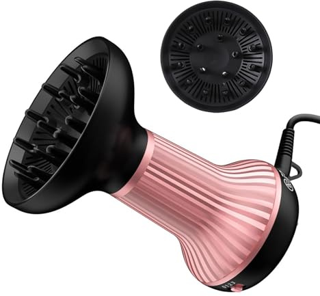 Diffuseur d'Air Chaud pour Cheveux Bouclés,Sèche-cheveux avec Diffuseur,800W,3 Vitesses,coiffage délicat en douceur,pour cheveux ondulés et bouclés