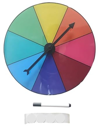 Zuoeay Ruota cancellabile Fortune Fortune Festa Girare Piastra Disegna Ruota Roulette Tavolo Premio Giradischi Facile da usare Ruota Premi Giri Gioco Disegna Ruota Roulette Ruota