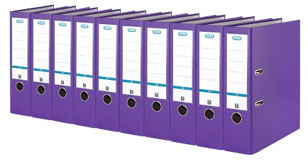 Elba Ordner A4, Smart Pro, 8 cm breit, Kunststoff außen, violett, 10 Stück