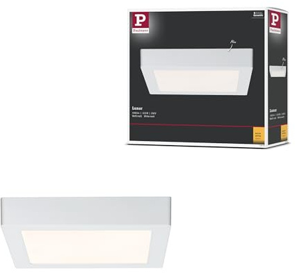 Paulmann 70645 LED Panel Lunar eckig 225x225mm 15,4W 230V Weiß matt Alu Deckenaufbauleuchte Deckenleuchte Deckenlampe