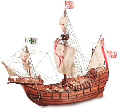 Artesanía Latina - Maquette de Bateau en Bois - Caravelle Espagnole de la Découverte de l'Amérique, Santa Maria - Modèle 22411N, Échelle 1:65 - Maquettes à Monter - Niveau Moyen