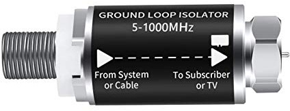 Ground Loop Isolator - Cable TV Audio Isolation Transformer,Hum Buzz TV/Noise Eliminator
