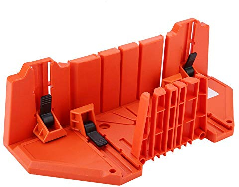 Dioche Caja para Tronzadora, Caja de Juntas para Madera 0 ° 22.5 ° 45 ° 90 ° 4 Tipos de Ranuras para Poda de Ángulo Corte de Madera Sierra de Mano para Corte Oblicuo