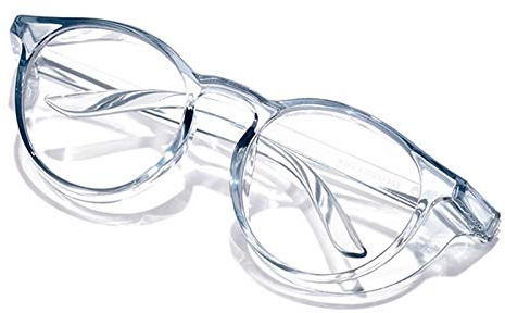 QIULAO Gafas Anti-Polen Con Marco Redondo TR, Silicona Blanda, Protección UV, Anti-Niebla y Gotas, Resistente al Polvo, Para Hombres y Mujeres