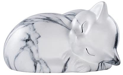 Kriss Art Pet Urns,Sleeping Resin Cremation Cat Urn, Cat Urns for Ashes, Small Animal Urn