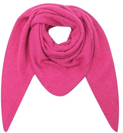 Ever Bloom Damen Schal XXL, Flauschige Weiche Dreieck Schale, Poncho, Dreieckstuch Strickschal Halstuch für Frauen und Mädchen Lang Kuschelig, Einfarbig 190 * 80 cm, Schal Farben:Lady Pink