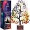 Semplicemente Vedic 7 Chakra Crystal Tree per energia positiva, felicità, attivazione dei chakra, Albero dei soldi della pietra preziosa curativa naturale, Oggettistica per la casa