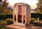 FinnTherm Comfort Set Fasssauna Ellipso S Fasssauna 1 Sitzbänke aus Holz, Sauna mit 42 mm Wandstärke, Außensauna mit Montagematerial