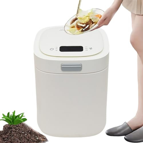 Composteur électrique Maximum de 2,5 L, bac à Compost de Cuisine Intelligent, Charbon Actif, absorbe Les odeurs et Filtre Les impuretés, Panier à Compost, Filtre Les impuretés