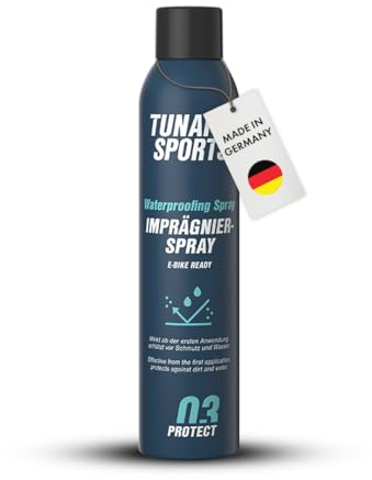 TUNAP SPORTS Imprägnierspray 300 ml | Fluorfrei & PFAS-frei | Schützt zuverlässig vor Nässe & Schmutz | Wirkt ab der 1. Anwendung | Vielseitig für Schuhe, Kleidung & Zelte | Made in Germany
