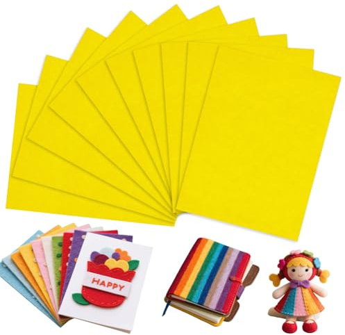 10 stycken 20 x 30 cm pysselfilt 6 mm, filttyg för pyssel, polyester styv filt för gör-det-själv förvaringsväska filtunderlägg lapptäcke sömnad hantverk dekoration, filt grå serie