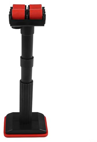 Asta di supporto telescopica, 19-46 cm, regolabile, con doppia testa a rullo, base antiscivolo per installazione del lavandino