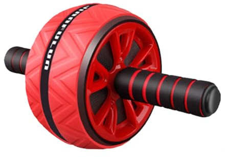 ibasenice Roue Abdominale Rouge Équipement de Musculation Core pour Entraînement Complet Du Ventre et Renforcement Fitness Hommes Femmes