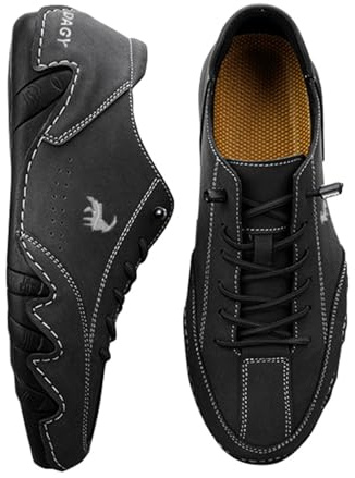 Botas de equitación informales para hombre, cómodas y elegantes, botas de moto con agarre extra, Negro , 47 EU