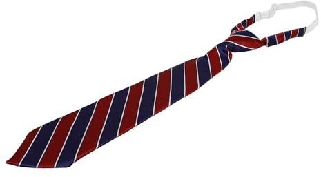 MALUGOGO 5 corbatas ajustables a rayas coloridas para niños, cómodas bandas elásticas de poliéster, accesorio uniforme para eventos escolares y festivos