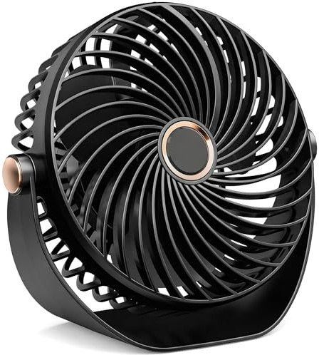 Fashioz Ventilatore da collo portatile, ricaricabile tramite USB, ventilatore senza pale, a 3 velocità, ventilatore a flusso d'aria a 360 gradi, per uomini e donne, ricaricabile (bianco) (Black-3)