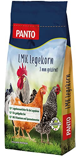 PANTO Hühnerfutter Legemehlkorn LMK 25 kg – gekörntes Legehennenfutter für die Legephase, Futterpellets für Hühner – Alleinfuttermittel für goldgelbe Eier