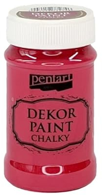 Zita's Creative Dekor Paint Soft Matt 100 ml Cardinal Red Chalk Paint Vintage Colour Matt Paint Craft Paint