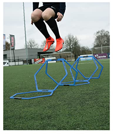Cawila Lot de 6 échelles de coordination Hexa-Hoops Bleu