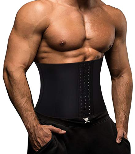 Gotoly Herren Bauchweggürtel Fitnessgürtel Neopren Sauna Schwitzgürtel Gewichthebergürtel (Schwarz, XXL)