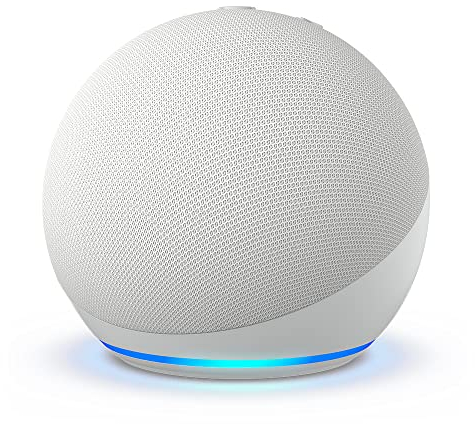 Echo Dot (Newest gen) | Big vibrant sound Wi-Fi and Bluetooth smart speaker with Alexa | Glacier White