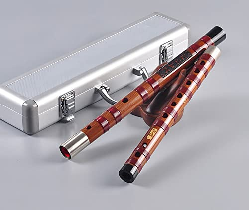 HTian C/D/E/F/G Tune Dizi raffinerad bitter bambuflöjt vuxen dubbelinfogad spelflöjt basflöjt musikinstrument kinesisk bambu tvärgående flöjt (färg: G)