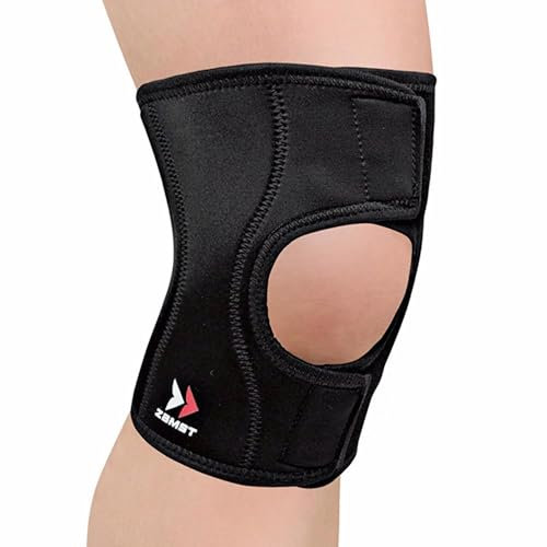 Zamst EK-1 Rodillera deportiva - Rodillera de Compresión Ligera para Hombres y Mujeres con Diseño de Panel Abierto, para Soporte General de Rodilla y Alivio del Dolor de Rodilla - M