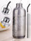 NiHome Glass Water Bottle 25oz/750ml with Two Lids, Stainless-Steel Straw, Brush and Silicone Cover, High Borosilicate Glass for Hot & Cold Beverages, Leak-Proof for Travel, Gym, Office (Smoky Gray)