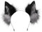 Kidukso Wolf Ohren Kopfbedeckung Tier Ohren Stirnband Kopfschmuck Wolf Ohren Kopfschmuck Haarband Verkleiden Halloween Cosplay Partei, Schwarz und Grau