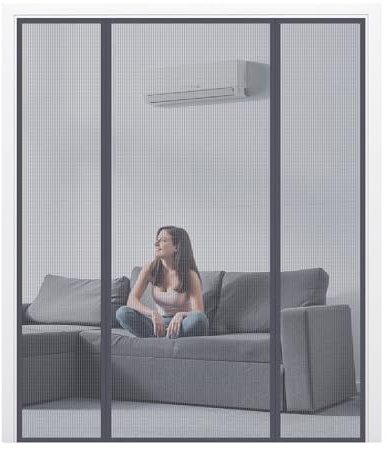 66 x 81 Extra Wide Fiberglass Magnetic Screen Door for Double Doors