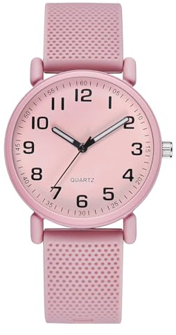 CIVO Montre Femme Etanche Analogique: Quartz Ultra Minimaliste Luxe Femmes - Silicone Rose Bracelet à Quartz Montre Bracelet Cadeaux