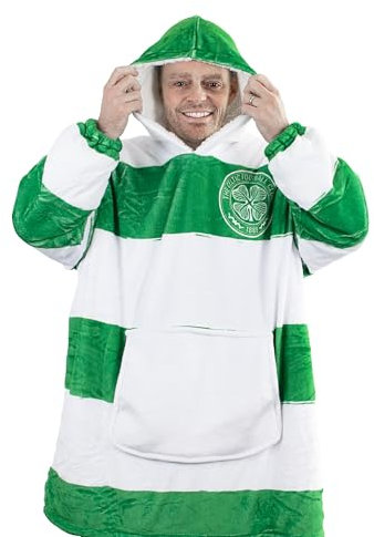 The Gift Scholars Celtic FC Officially Licensed Oversized Sherpa Fleece Hoodie – Ultra-Soft, Cozy Wearable for Adult Fans