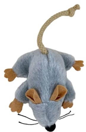 dzqad Ratón De De Peluche para Gatos - Cola Móvil con Sonido Integrado | Juguetes Mullidos para Gatos - para Uso Diario En Interior Y Exterior como Regalo para Mascotas Cumpleaños Y Vacaciones
