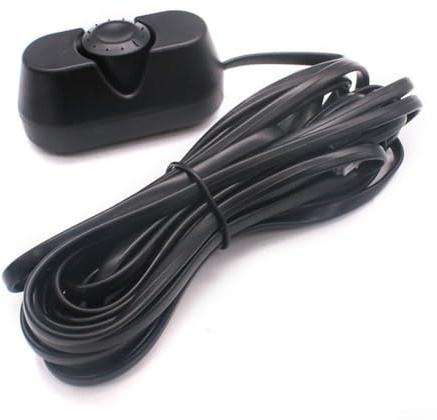 Billjud volymjusterare fjärrkontroll med 4 m kabel, PVC- och koppartrådkonstruktion, enkel installation av inbyggd mottagare för bilar, svart, möjliggör sömlös justering av högtalare och S